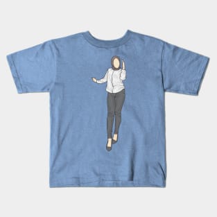 White Shirt Moon Collection Kids T-Shirt